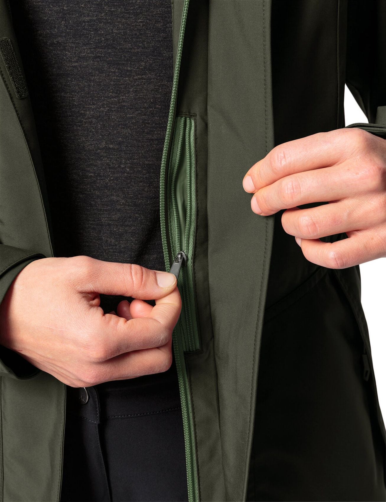 VAUDE Wo Idris 3in1 Parka III, khaki