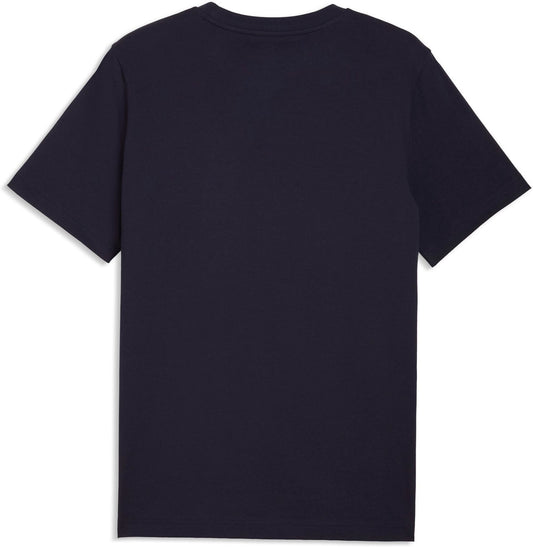 PUMA ESS 2 COLOR Small No 1 Logo Tee, New Navy-RED