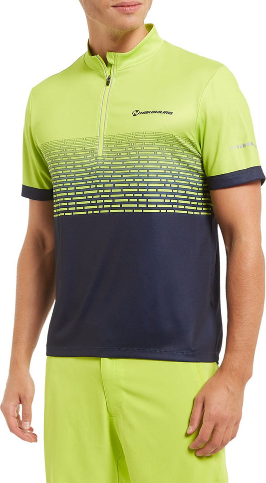 NAKAMURA He.-Fahrrad-Trikot Daniel III M, GREEN LIME/NAVY DARK