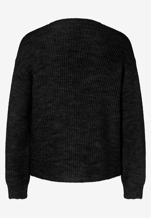 MORE & MORE Rippen-Strickjacke schwarz Herbst-Kollektion