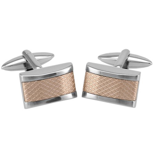 LINDENMANN Manschettenknöpfe rosé EDELSTAHL