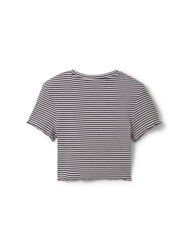TOM TAILOR Cropped Rib T-Shirt mit Bio-Baumwolle