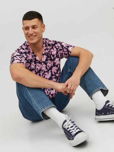JACK & JONES JACK&JONES JORLUKE PALMA AOP RESORT SHIRT SS LN
