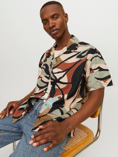 JACK & JONES JACK&JONES JORSEQUOIA TENCEL AOP RESORT SHIRT SS