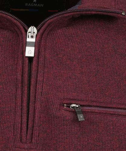 RAGMAN Sweatshirt mit Stehkragen und Zip