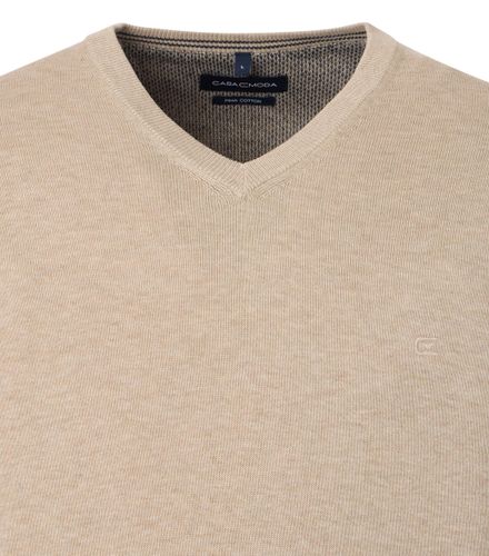 CASA MODA Pullover mit V-Ausschnitt uni 004430