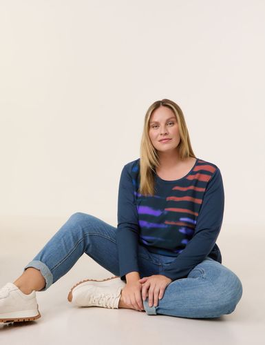 SAMOON Langarmshirt mit Material-Patch