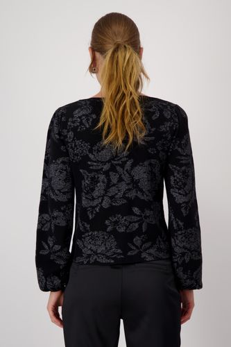 MONARI Pullover, schwarz gemustert