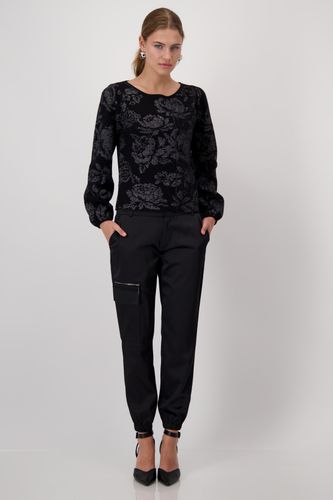 MONARI Pullover, schwarz gemustert