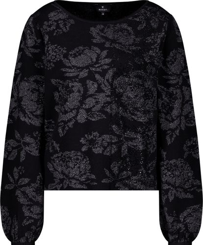 MONARI Pullover, schwarz gemustert
