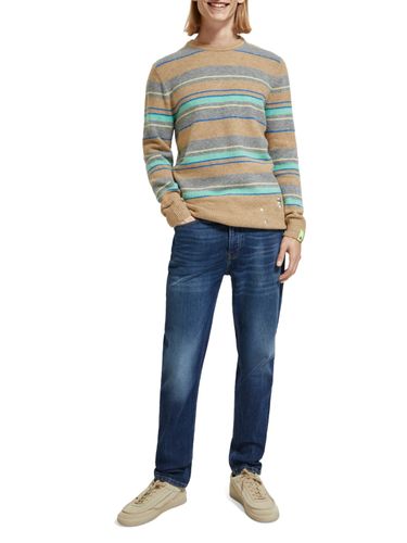 SCOTCH & SODA Regular fit softy wool stripes, Camel Stripe