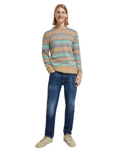 SCOTCH & SODA Regular fit softy wool stripes, Camel Stripe