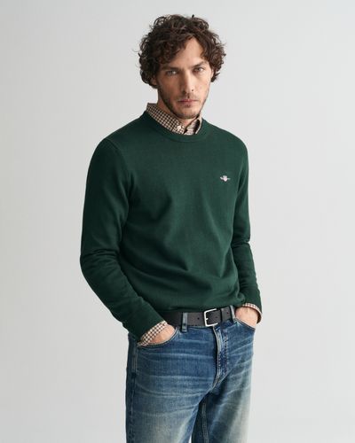 GANT Klassischer Rundhalspullover aus Baumwolle