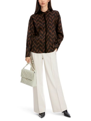 MARC CAIN Bluse mit Fischgrat-Dessin