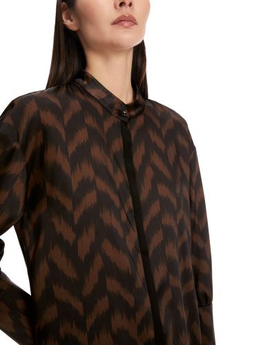 MARC CAIN Bluse mit Fischgrat-Dessin