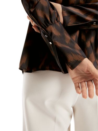 MARC CAIN Bluse mit Fischgrat-Dessin