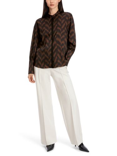 MARC CAIN Bluse mit Fischgrat-Dessin