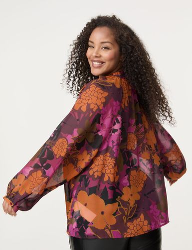 SAMOON Bluse mit Rüschenkragen