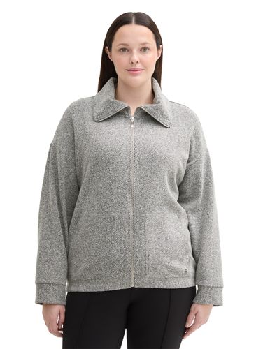 Plus Size - Sweatjacke mit Stehkragen