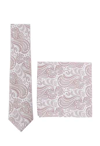 SEIDENFALTER Set Krawatte+Tuch Paisley