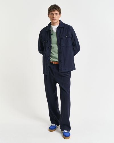 GANT Klassischer V-Neck Pullover aus Baumwolle