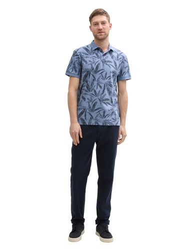 TOM TAILOR Piqué Poloshirt mit Palmen-Print