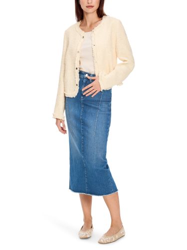 MARC CAIN Bolero in Melé - aus 100 % Baumwolle