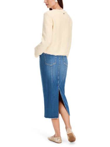 MARC CAIN Bolero in Melé - aus 100 % Baumwolle