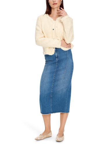 MARC CAIN Bolero in Melé - aus 100 % Baumwolle