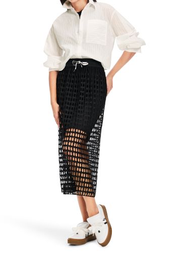 MARC CAIN Luftiger Rock im Netz-Ajour-Gestrick