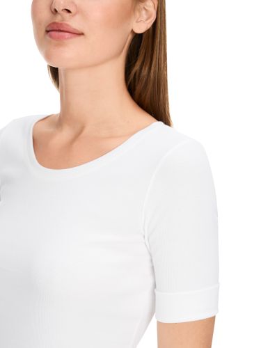 MARC CAIN Rundhals-Shirt mit halben Ärmeln