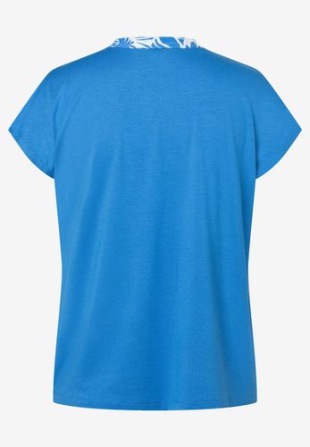 MORE & MORE Blusenshirt blau/weiß Frühjahrs-Kollektion