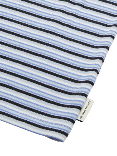 TOM TAILOR Ripp T-Shirt mit Streifenmuster