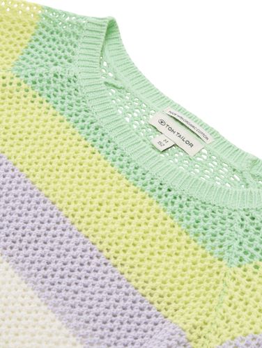 TOM TAILOR Cropped Strickpullover mit Streifenmuster