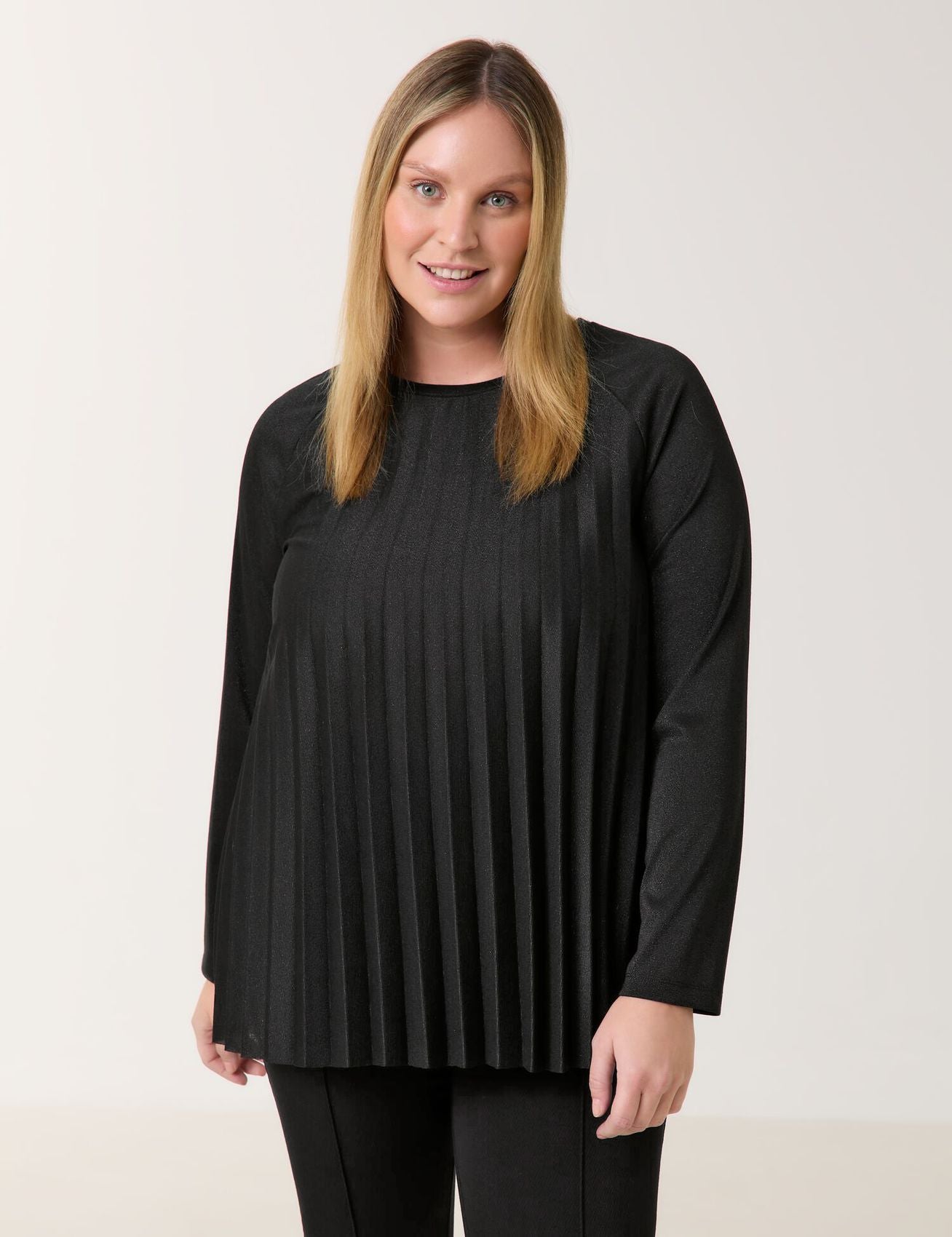 SAMOON Ausgestellter Pullover mit Glitzer-Effekt