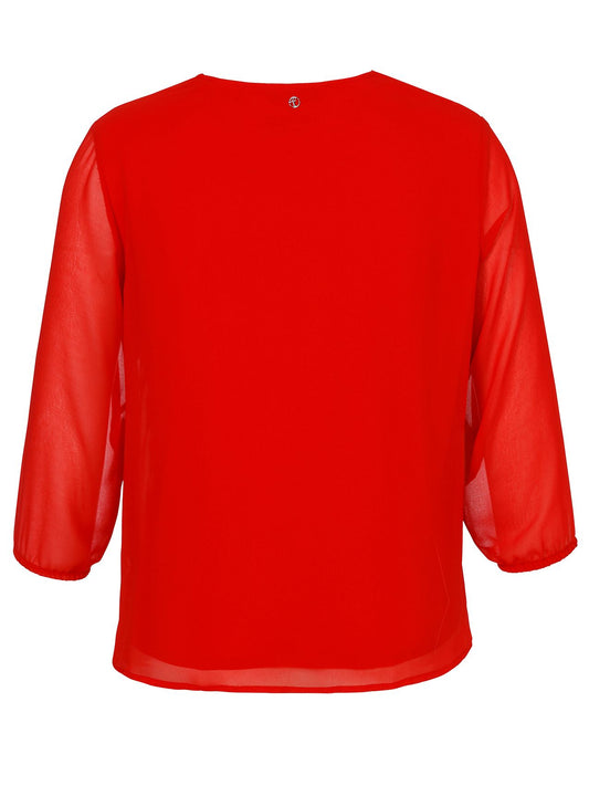 FRAPP Bluse V-Ausschnitt 3/4 Arm