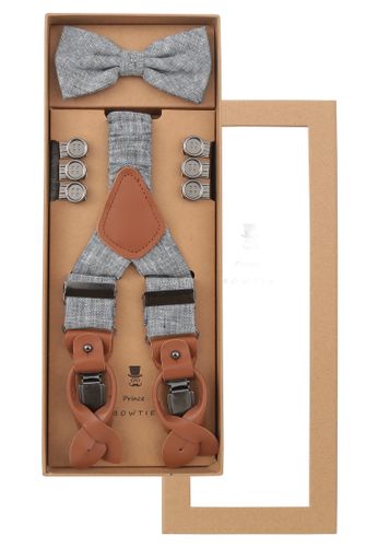 SEIDENFALTER Set Hosenträger+Fliege Uni