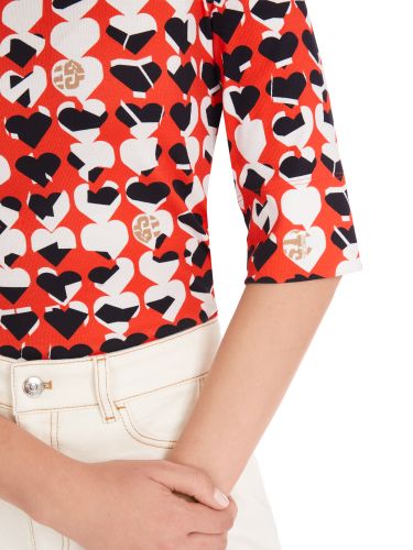 MARC CAIN T-Shirt mit Heartbreaker-Print