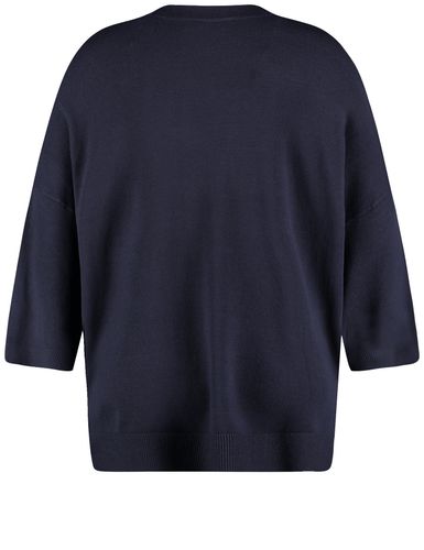 SAMOON Lässige Strickjacke mit halbem Arm