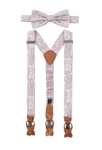 SEIDENFALTER Set Hosenträger+Fliege Paisley