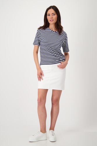 MONARI T-Shirt, navy blue ringel
