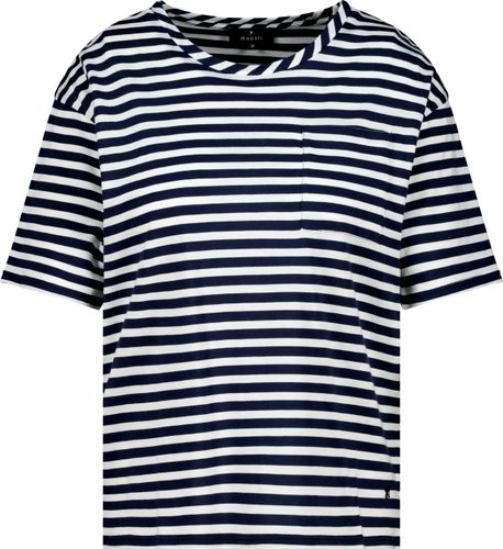 MONARI T-Shirt, navy blue ringel