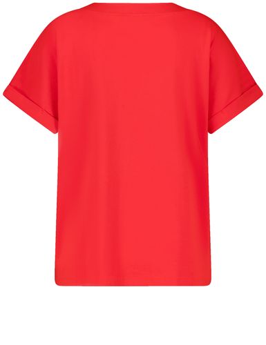 SAMOON T-Shirt mit appliziertem Wording