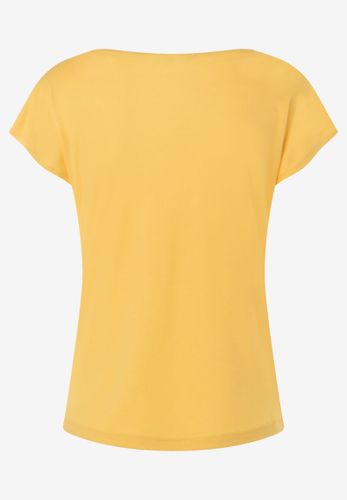 MORE & MORE T-Shirt mit Wasserfall-Ausschnitt sunset yellow Sommer-Kollektion