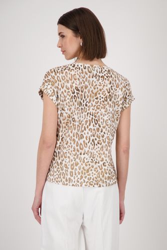 MONARI T-Shirt, camel gemustert