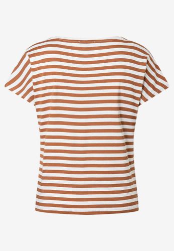 MORE & MORE Streifenshirt hellbraun/weiß Sommer-Kollektion