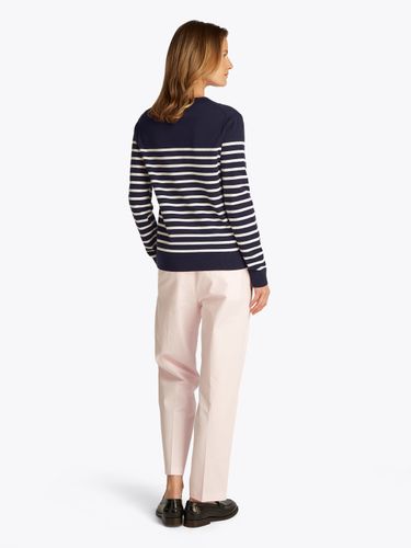 TOMMY HILFIGER CO JERSEY STITCH LS V-NK SWEATER