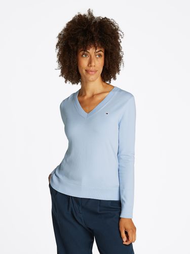 TOMMY HILFIGER CO JERSEY STITCH V-NK SWEATER XXL