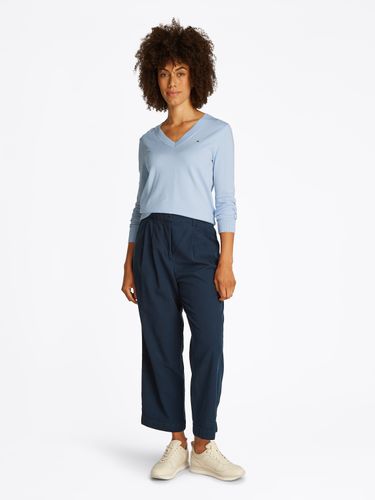 TOMMY HILFIGER CO JERSEY STITCH V-NK SWEATER