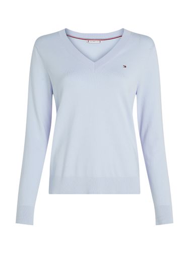 TOMMY HILFIGER CO JERSEY STITCH V-NK SWEATER